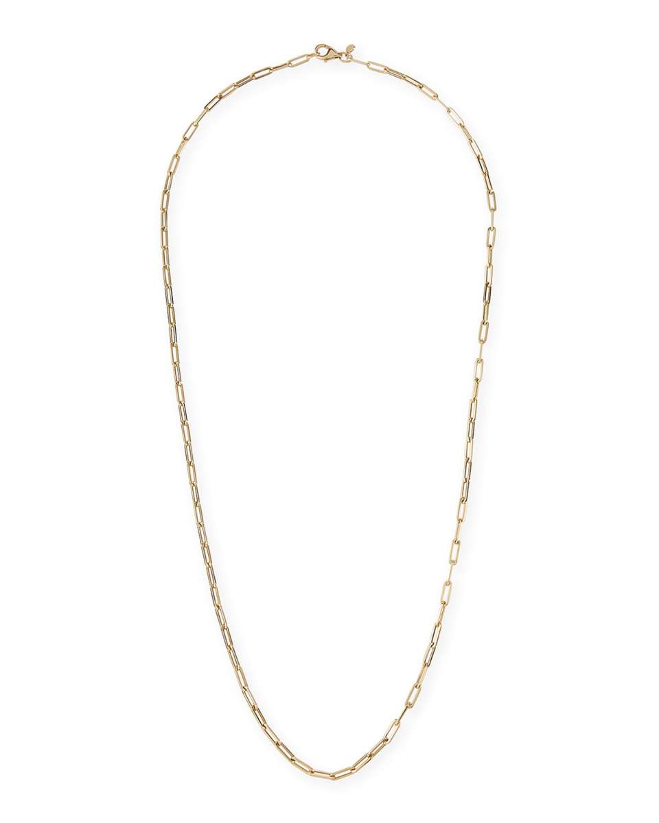 La Seta 14k Extra-Small Link Necklace, 24"L